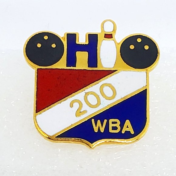 Vintage Ohio Women's Inter-City Bowling League 200 Score Lapel Pin Pinback - Picture 4 of 7